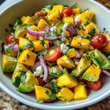 Avocado Mango Salad with Zesty Lime Dressing