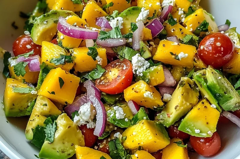 Avocado Mango Salad with Zesty Lime Dressing