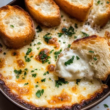 Baked Garlic Bread Dip: A Comforting, Cheesy Delight