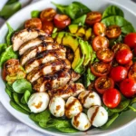 Baked Marinated Chicken Salad with Mozzarella and Balsamic Vinaigrette