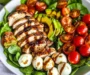 Baked Marinated Chicken Salad with Mozzarella and Balsamic Vinaigrette