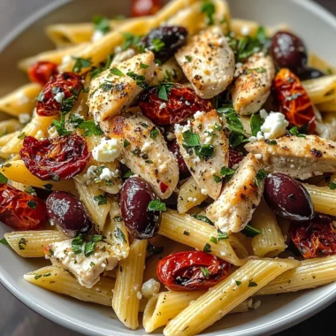 Chicken Feta Greek Pasta