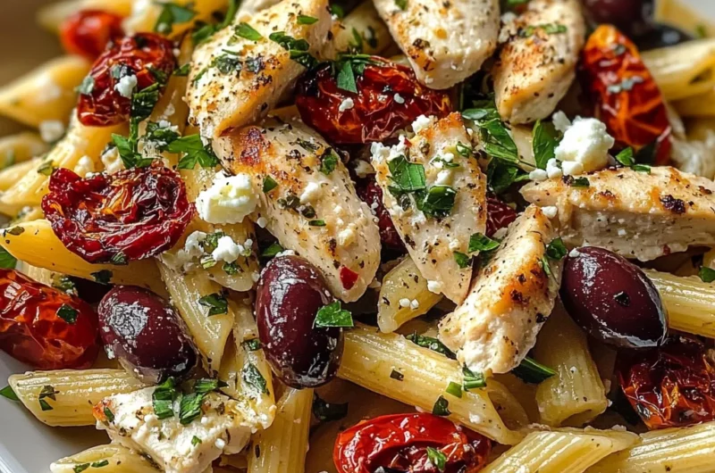 Chicken Feta Greek Pasta