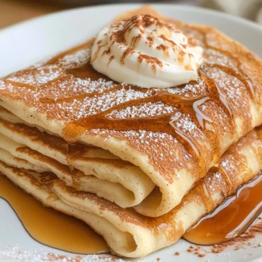 Cinnamon Roll Protein Crepes