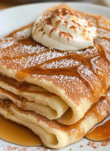 Cinnamon Roll Protein Crepes