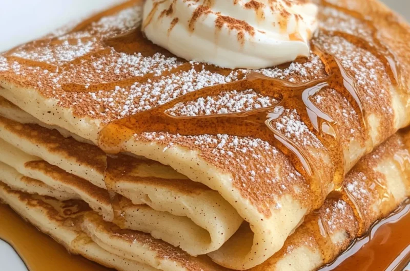 Cinnamon Roll Protein Crepes