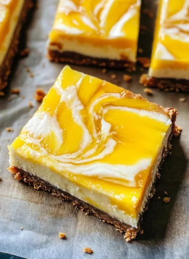 Coconut Mango Cheesecake Bars