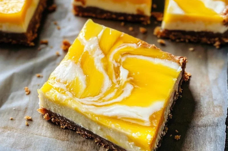 Coconut Mango Cheesecake Bars
