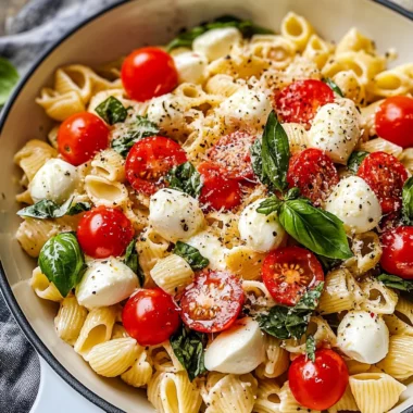 Creamy Caprese Pasta Salad