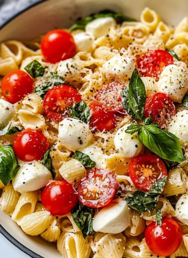 Creamy Caprese Pasta Salad