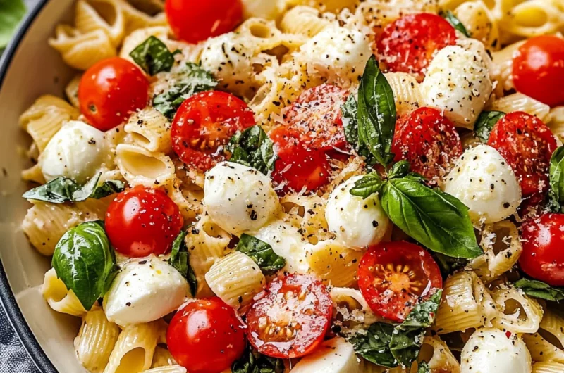 Creamy Caprese Pasta Salad