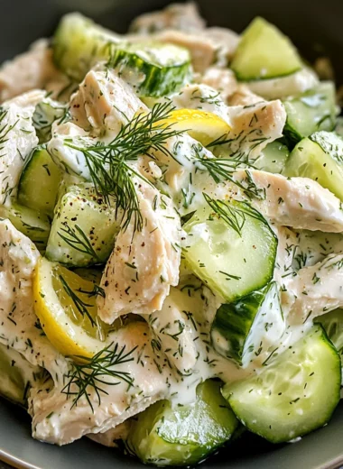 Creamy Cucumber Dill Chicken Salad