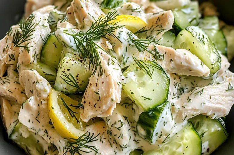 Creamy Cucumber Dill Chicken Salad