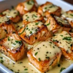 Creamy Garlic Butter Salmon Bites