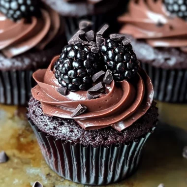 Dark Chocolate Blackberry Cupcakes: Indulge in a Decadent Dessert Delight