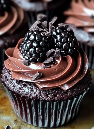 Dark Chocolate Blackberry Cupcakes: Indulge in a Decadent Dessert Delight