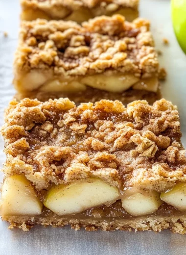 Homemade Apple Crisp Shortbread Bars