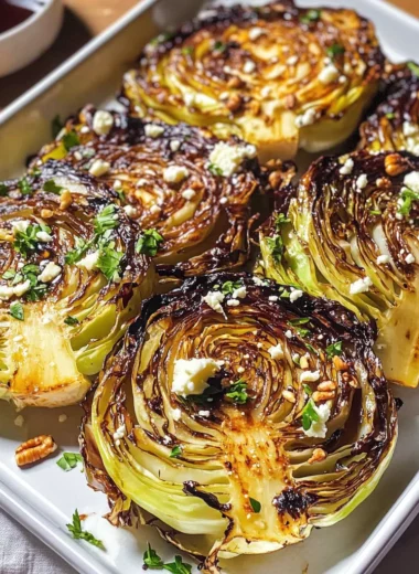 Honey Balsamic Cabbage Steaks