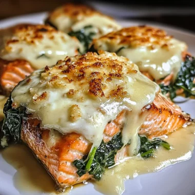 Irresistible Baked Salmon with Spinach and Mozzarella Bliss Awaits You!