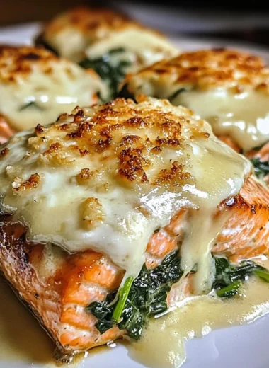 Irresistible Baked Salmon with Spinach and Mozzarella Bliss Awaits You!
