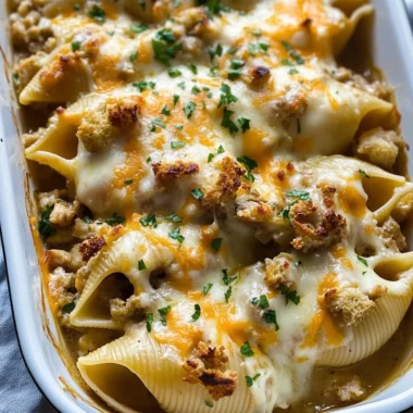 Leftover Thanksgiving Turkey Stuffed Shells