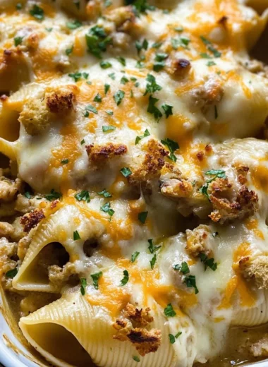 Leftover Thanksgiving Turkey Stuffed Shells