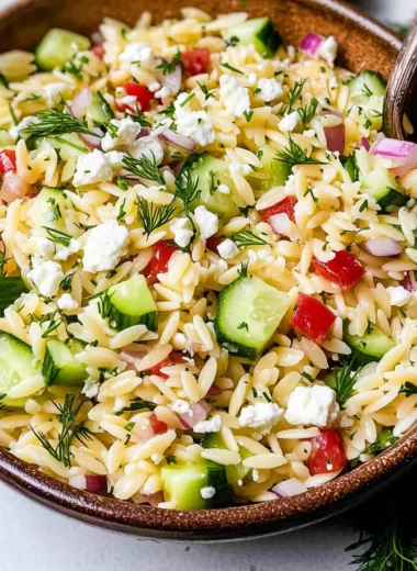 Lemon Dill Orzo Salad with Feta