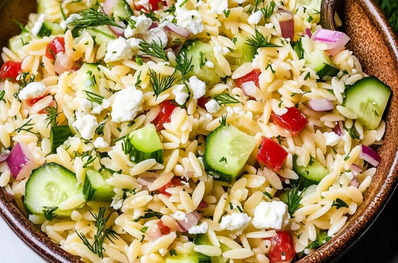 Lemon Dill Orzo Salad with Feta
