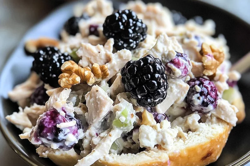 Low Carb Blackberry Cottage Cheese Chicken Salad