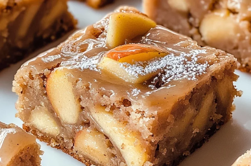 Maple Glazed Apple Blondies