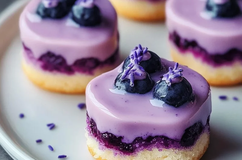 Mini Lavender Blueberry Cakes