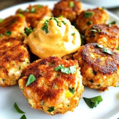 Mini Salmon Cakes with Sriracha Lemon Aioli