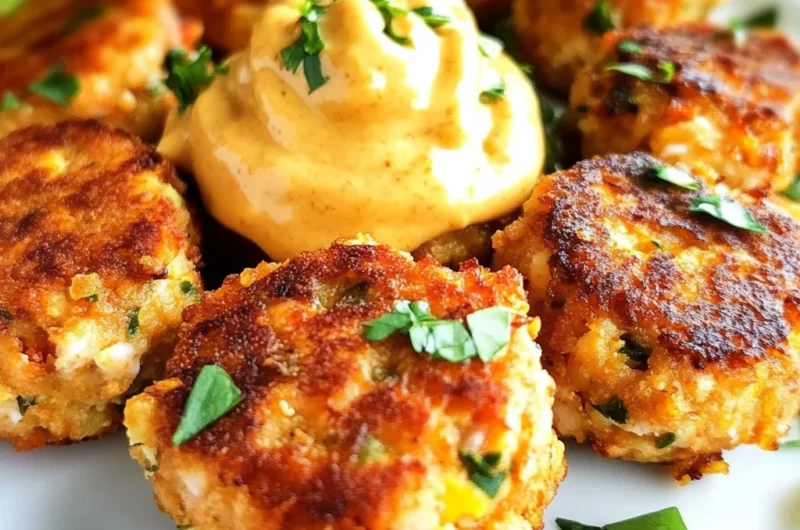 Mini Salmon Cakes with Sriracha Lemon Aioli