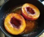 Pan fried peaches