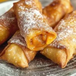 Peach Cobbler Egg Rolls