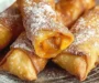 Peach Cobbler Egg Rolls