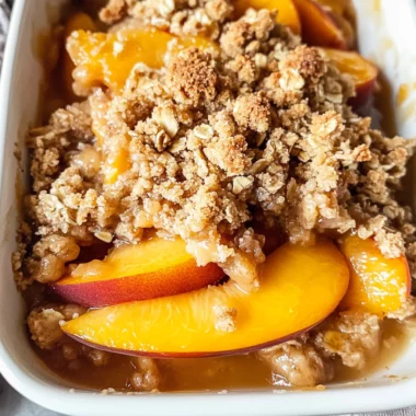 Peach Crisp with Canned Peaches