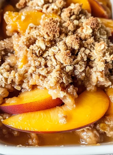Peach Crisp with Canned Peaches