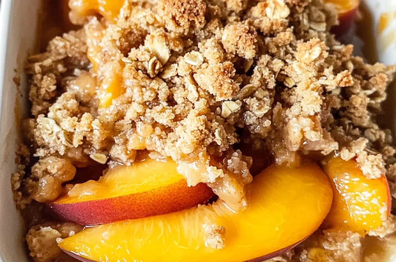 Peach Crisp with Canned Peaches