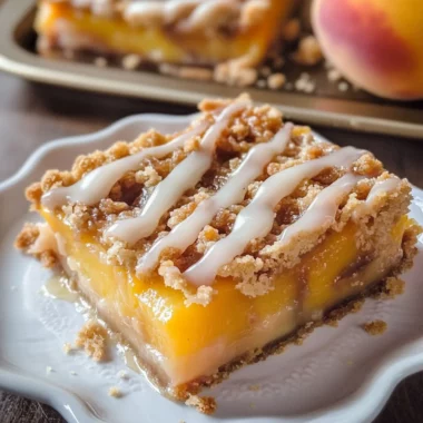 Peach Pie Crumble Bars