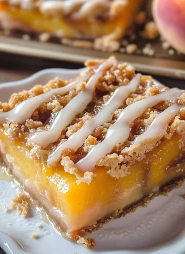 Peach Pie Crumble Bars