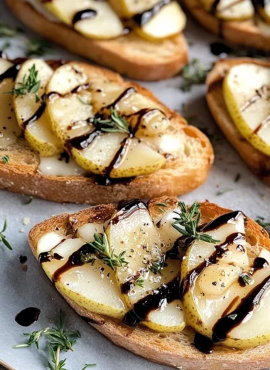Pear and Brie Crostini