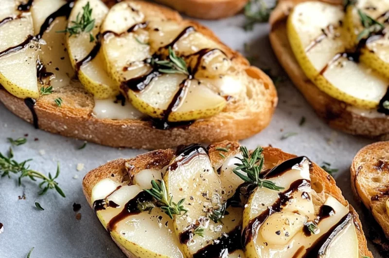 Pear and Brie Crostini