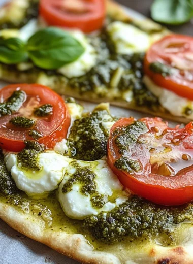 Pesto Flatbread Pizza
