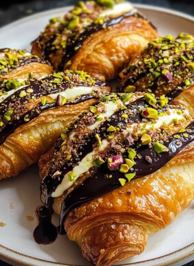Pistachio Chocolate Croissants Recipe