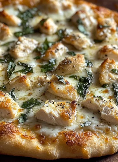 Roasted Garlic White Chicken Pizza Recipe