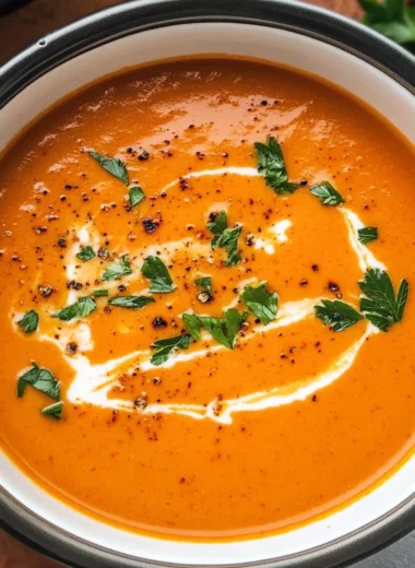 Roasted Red Pepper Gouda Soup