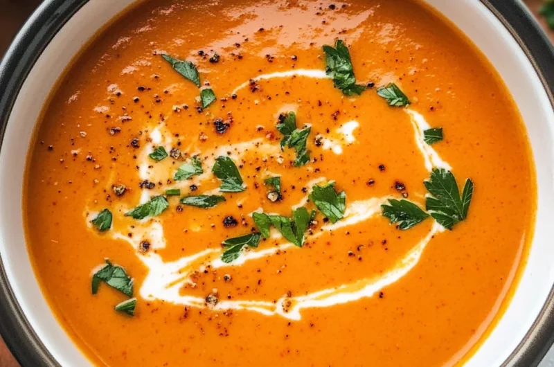 Roasted Red Pepper Gouda Soup