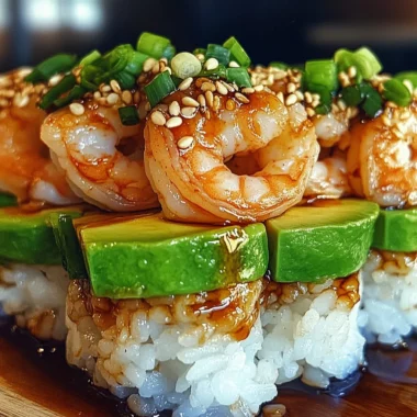 SPICY SHRIMP SUSHI STACKS