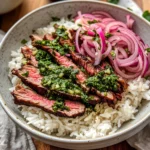 Skirt Steak Rice Bowls with Chimichurri Sauce